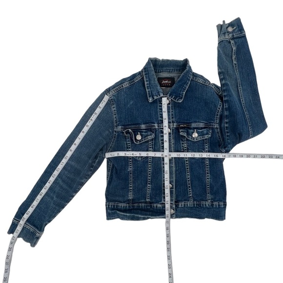 Just Usa Jeans Pointed Collar Denim Jean Jacket Size Small Women's - Picture 4 of 4